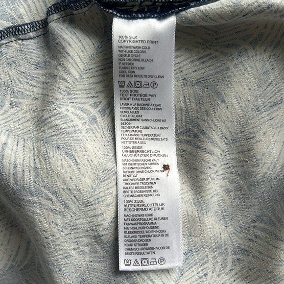 NWOT Men's Tommy Bahama Hawaiian Shirt Blue & White Palm Leaf 100% Silk XXL/TTG - Picture 8 of 8